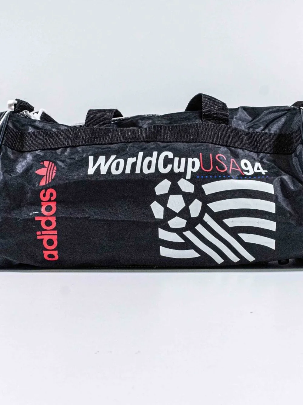 Vintage Adidas 1994 World Cup Duffel Bag Mastercard 90s Soccer Gym Luggage VTG